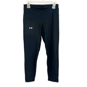 NEW Under Armour Girl's Movement Crop Leggings Black - Size Youth Medium